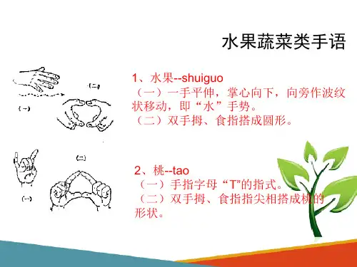 社会生活类手语学习—水果蔬菜类手语