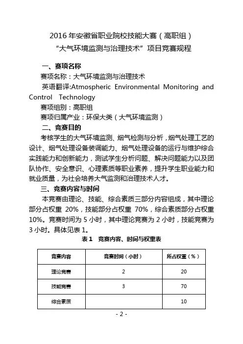 2016年安徽省职业院校技能大赛(高职组)