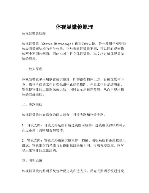 体视显微镜原理