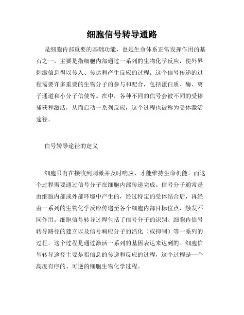 细胞信号转导通路