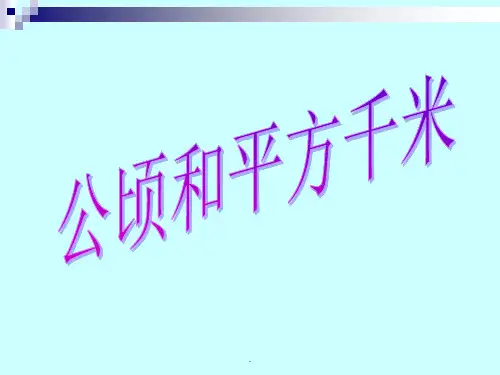 人教版四年级数学上册《公顷、平方千米》PPT课件