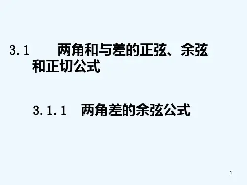 两角差的余弦公式-PPT课件