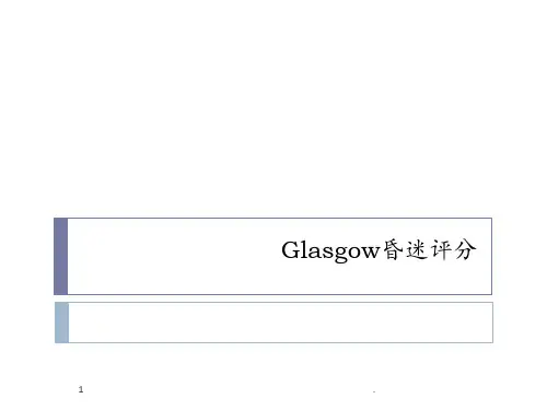 glasgow昏迷评分PPT课件
