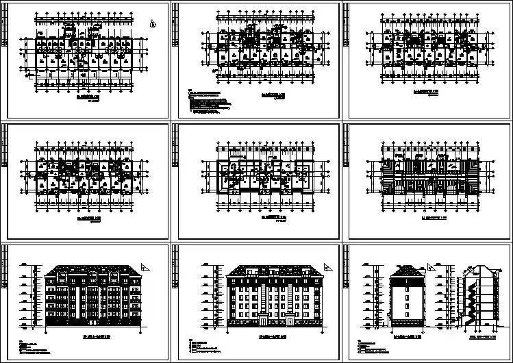 【设计图纸】六层住宅小建筑(精选CAD图例)