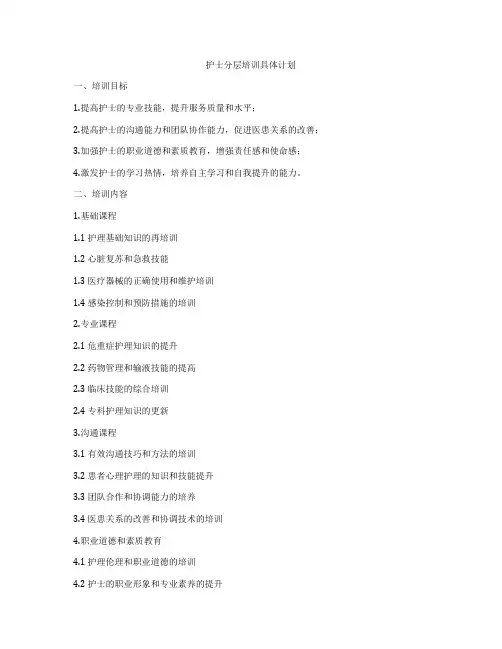 护士分层培训具体计划