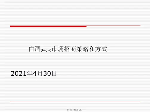 白酒市场招商策略和方(PPT)