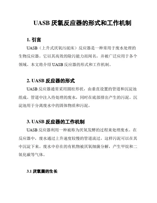 UASB厌氧反应器的形式和工作机制
