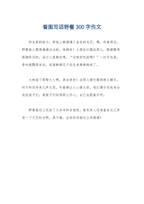 看图写话野餐300字作文