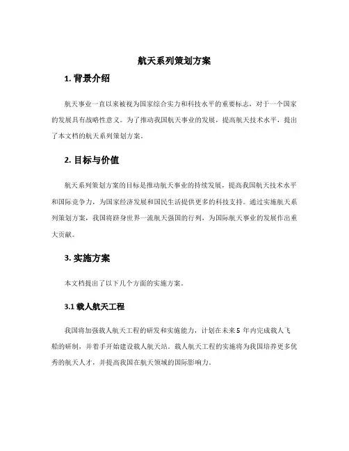 航天系列策划方案