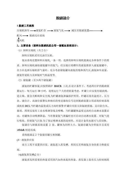 脱硝工艺流程