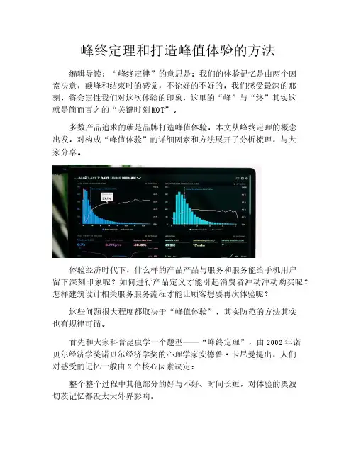 产品需求-峰终定理和打造峰值体验的方法