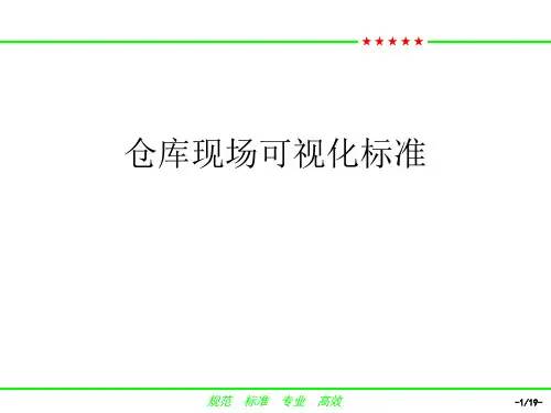 仓库现场标准PPT图文展示,区域划线、目视化看板规范