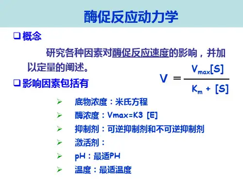4 酶促反应动力学
