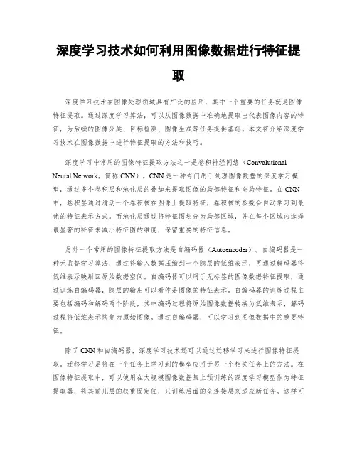 深度学习技术如何利用图像数据进行特征提取