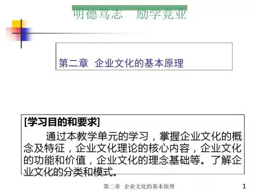企业文化的基本原理课件(PPT 47张)