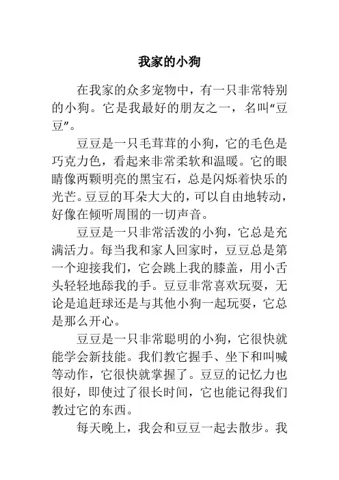 我家有一只小狗