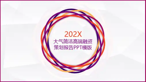 大气简洁高端融资策划报告PPT模版
