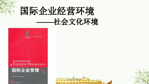 社会文化环境分析课件