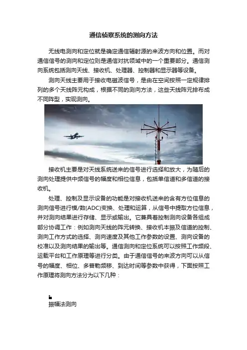 通信侦察系统的测向方法