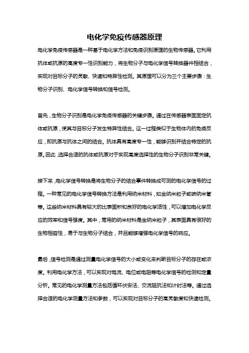 电化学免疫传感器原理