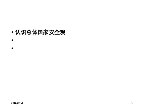 人教版《道德与法治》八年级上册9.1认识总体国家安全观  课件