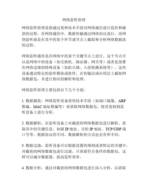 网络监听原理