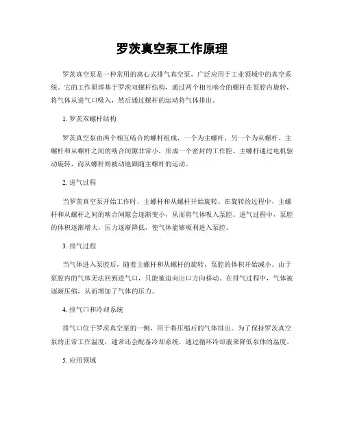罗茨真空泵工作原理