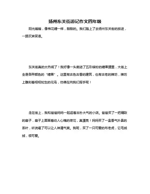 扬州东关街游记作文四年级