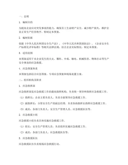 汽车零件生产企业应急预案