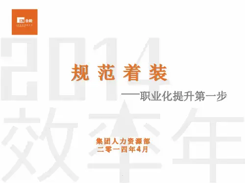 员工职业化提升—规范着装ppt课件