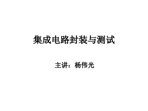 集成电路封装与测试(一)