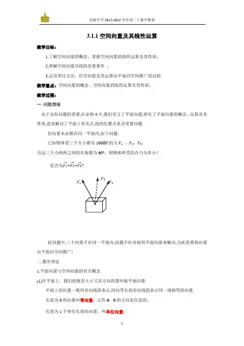 3.1空间向量及其运算