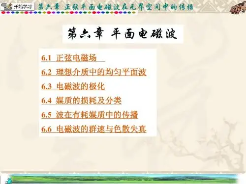 电磁场与电磁波第6章正弦平面电磁波在无界空间中的传播