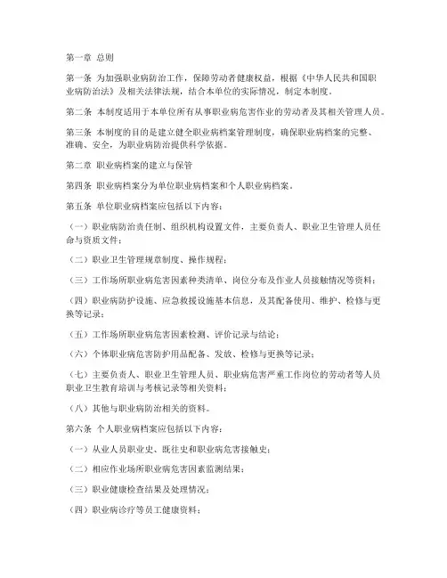 职业病_个档案管理制度