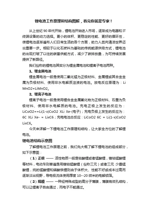 锂电池工作原理和结构图解，看完你就是专家！