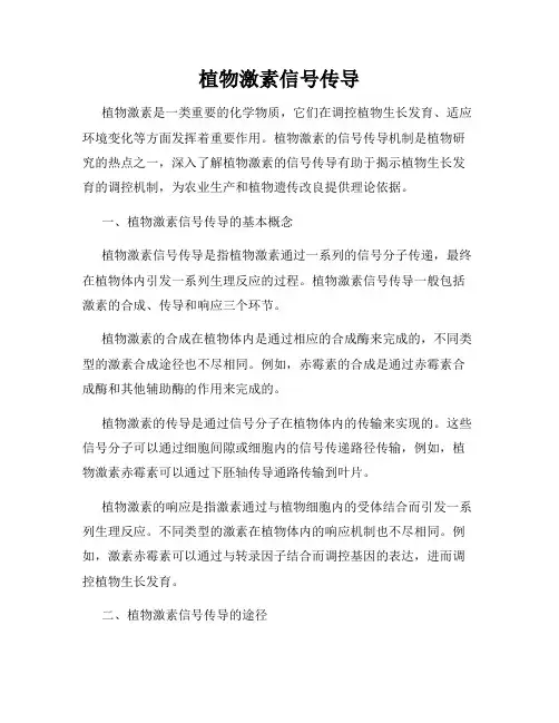 植物激素信号传导