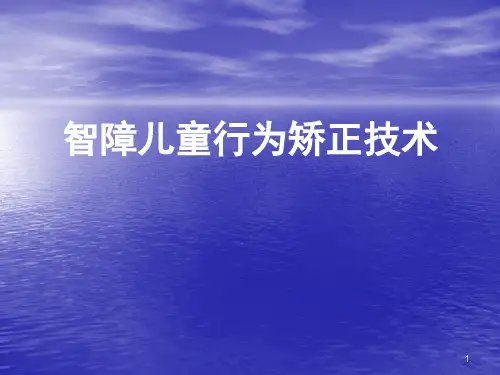智障儿童行为矫正技术
