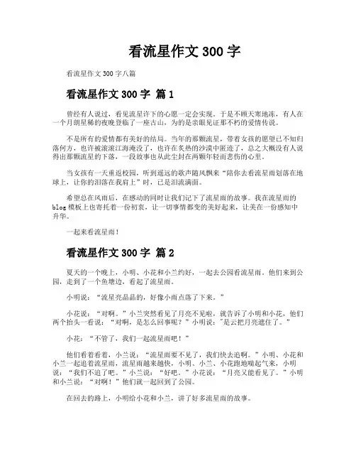 看流星作文300字