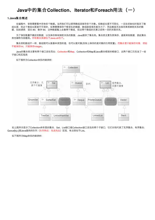 Java中的集合Collection、Iterator和Foreach用法（一）