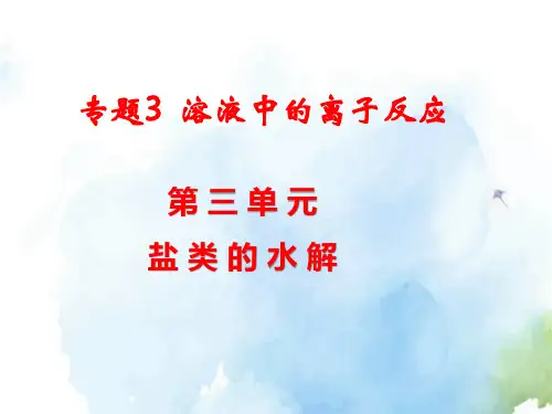 高中化学盐类的水解精品ppt课件