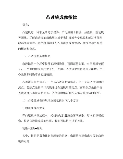 凸透镜成像规律