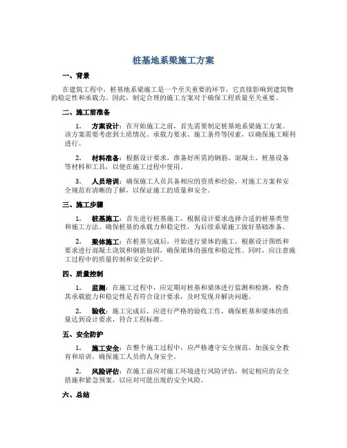 桩基地系梁施工方案