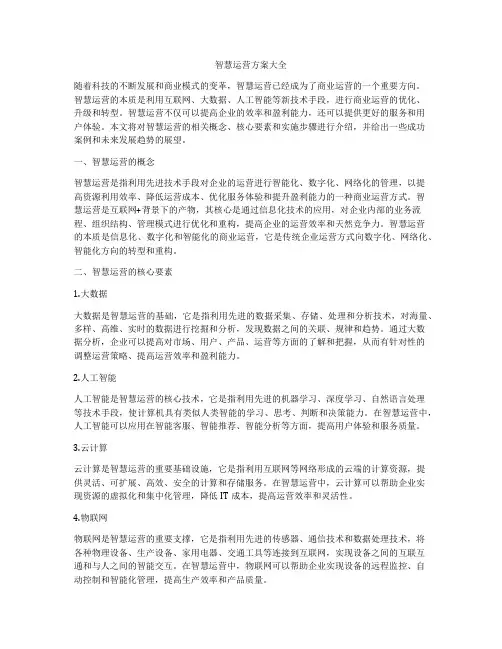 智慧运营方案大全