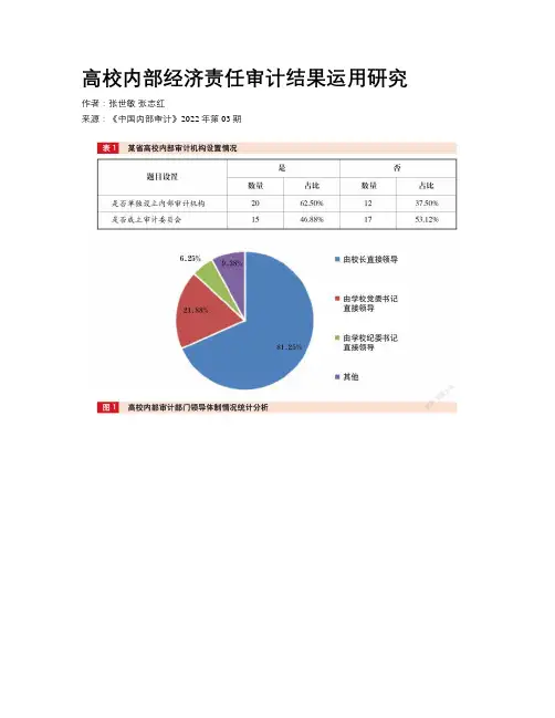 高校内部经济责任审计结果运用研究 
