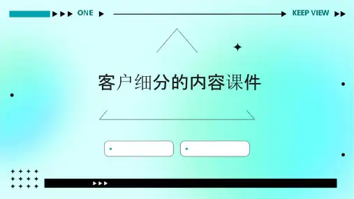 客户细分的内容课件