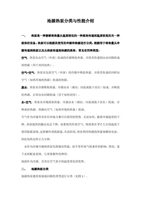 地源热泵分类与性能介绍 地源热泵的工作原理与家用什么相同
