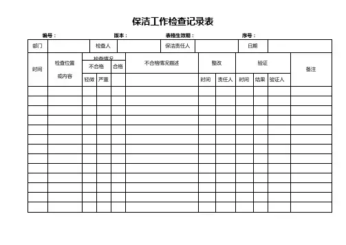 环卫工作检查表