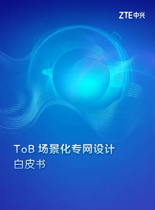 5G 网络解决方案——场景化专网设计说明书