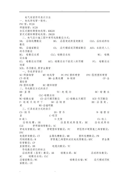 电气符号表示大全