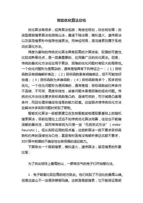 智能优化算法总结